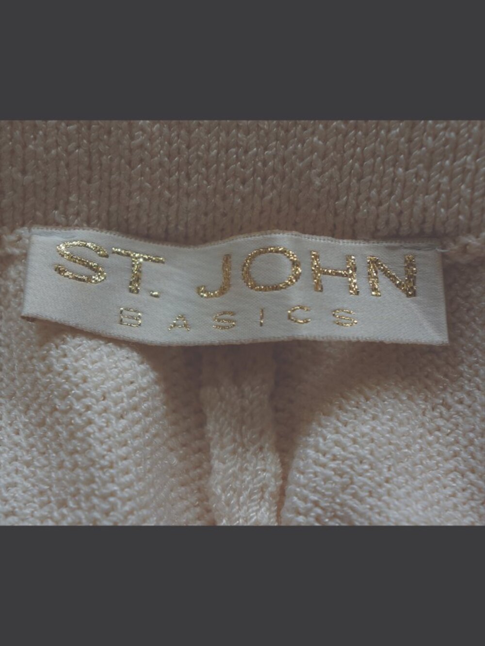 Vintage St. John Basics Cream Santana Knit Pleated Trousers High Waist Pants 12